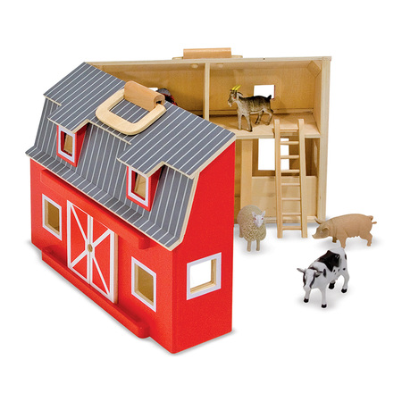 Melissa & Doug Wooden Fold & Go Barn 3700